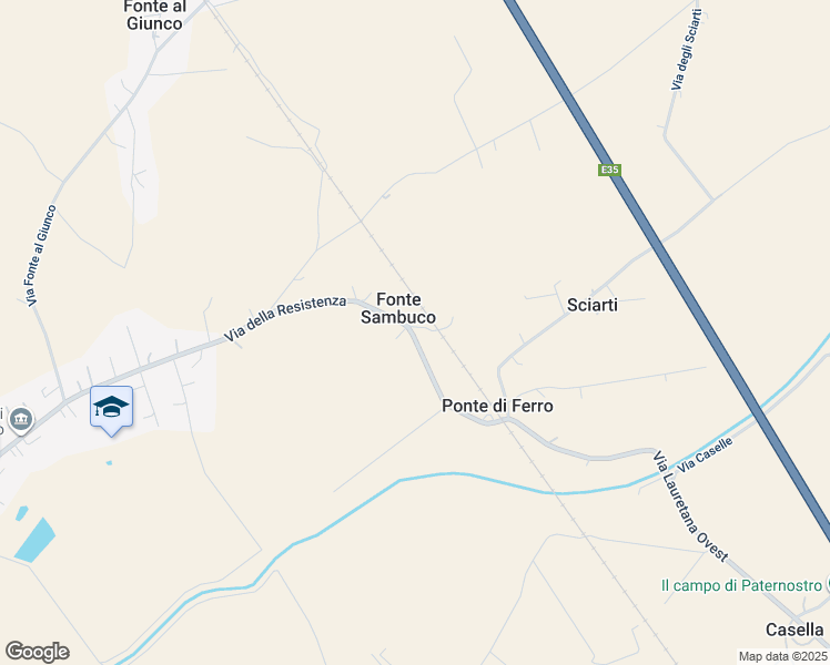 map of restaurants, bars, coffee shops, grocery stores, and more near 17 Via della Resistenza in Fonte Sambuco