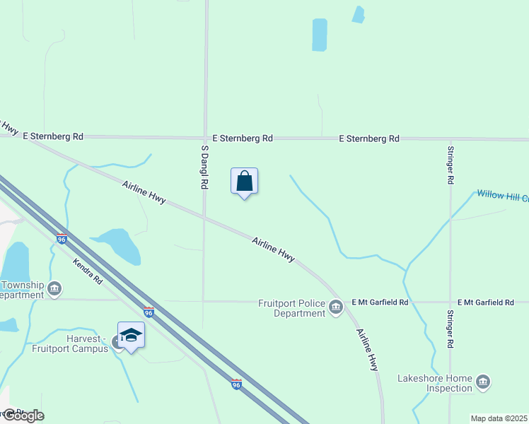 map of restaurants, bars, coffee shops, grocery stores, and more near 5542 South Dangl Road in Fruitport Charter Township