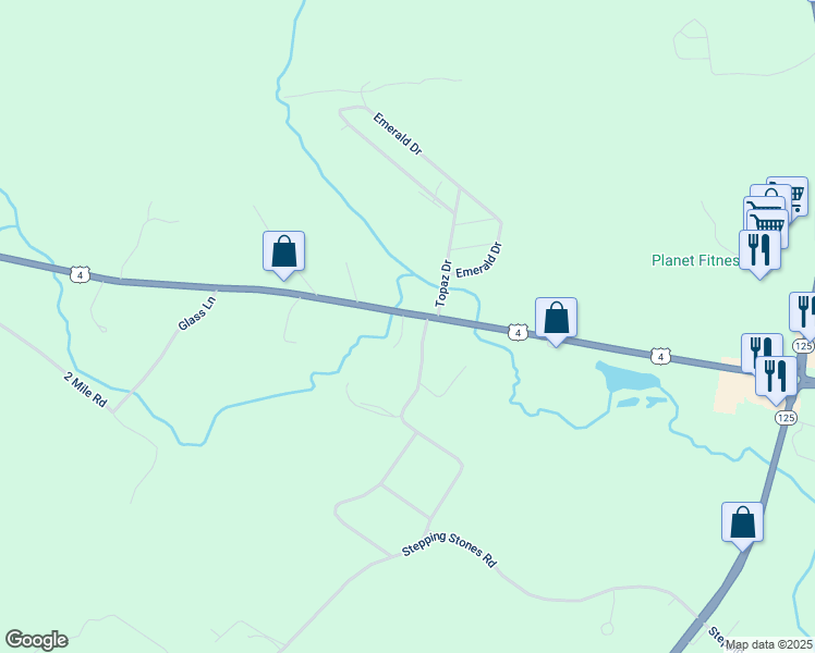 map of restaurants, bars, coffee shops, grocery stores, and more near 59 Old Concord Turnpike in Barrington