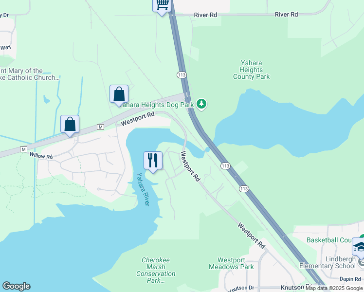 map of restaurants, bars, coffee shops, grocery stores, and more near 2400 Wright Street in Madison