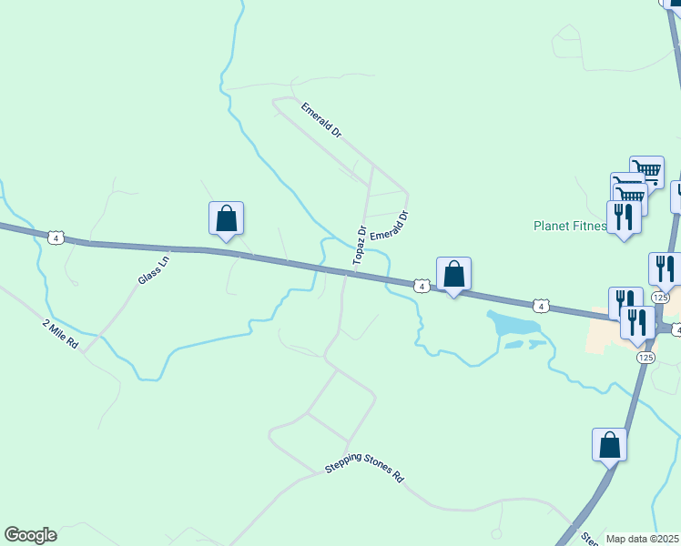 map of restaurants, bars, coffee shops, grocery stores, and more near 59 Old Concord Turnpike in Barrington