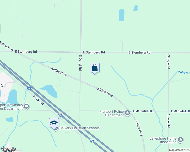 map of restaurants, bars, coffee shops, grocery stores, and more near 5542 South Dangl Road in Fruitport Charter Township