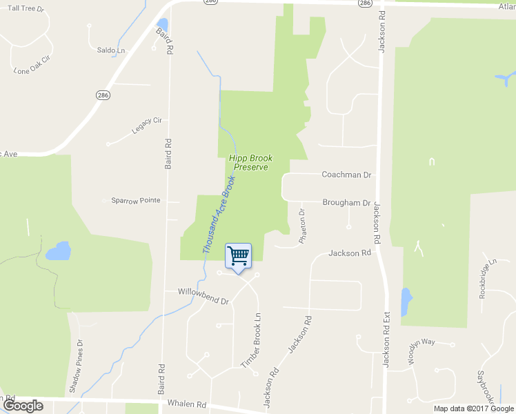 map of restaurants, bars, coffee shops, grocery stores, and more near 110 Coachman Drive in Penfield