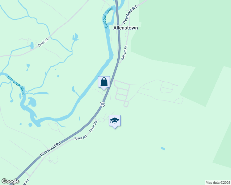 map of restaurants, bars, coffee shops, grocery stores, and more near 4 Catamount Hill Drive in Allenstown