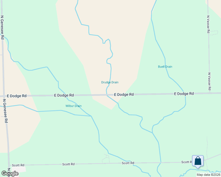 map of restaurants, bars, coffee shops, grocery stores, and more near 5407 East Dodge Road in Mount Morris