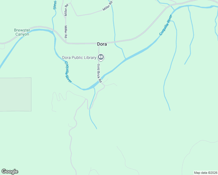 map of restaurants, bars, coffee shops, grocery stores, and more near 56010 Goldbrick Road in Myrtle Point