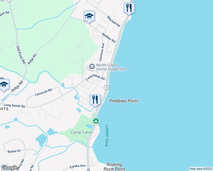 map of restaurants, bars, coffee shops, grocery stores, and more near 800 U.S. 1A in York