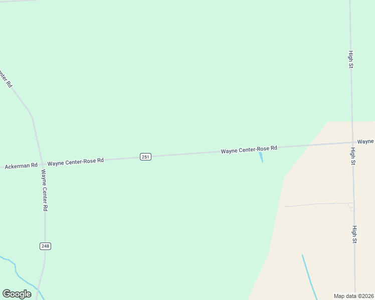 map of restaurants, bars, coffee shops, grocery stores, and more near 9207 Wayne Center Road in North Rose