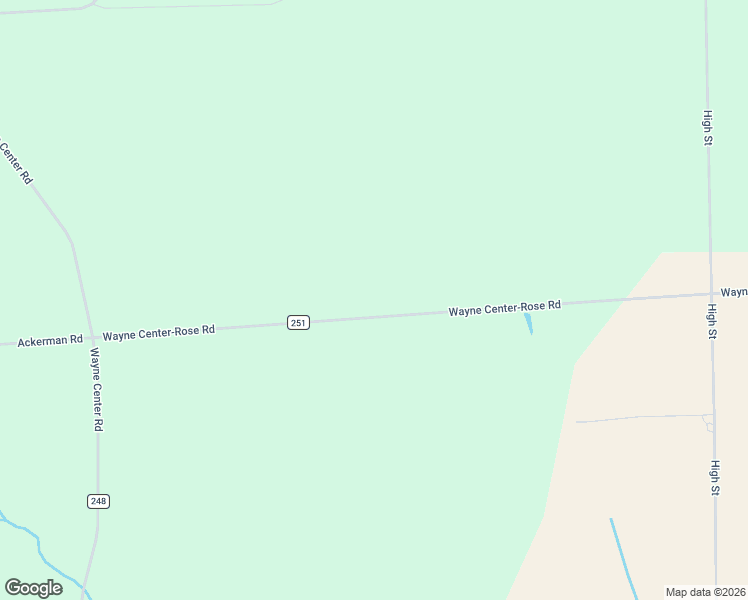 map of restaurants, bars, coffee shops, grocery stores, and more near 9207 Wayne Center Road in North Rose