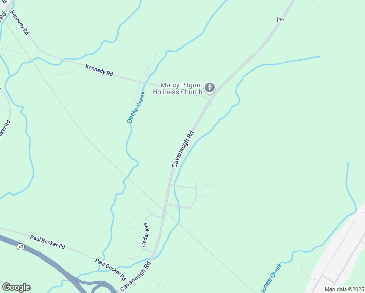 map of restaurants, bars, coffee shops, grocery stores, and more near 5997 Cavanaugh Road in Marcy