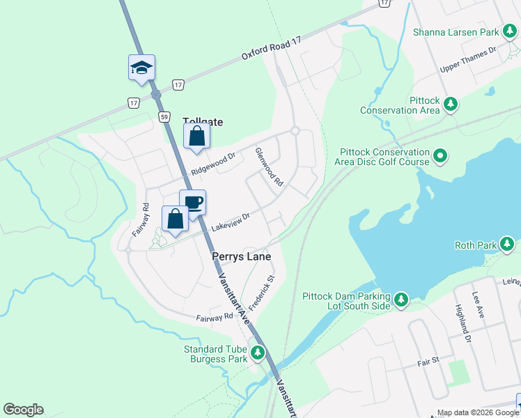 map of restaurants, bars, coffee shops, grocery stores, and more near 450 Lakeview Drive in Woodstock