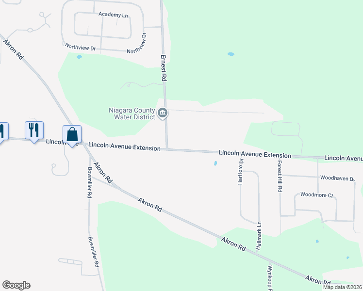 map of restaurants, bars, coffee shops, grocery stores, and more near 7060 Lincoln Avenue Extension in Lockport