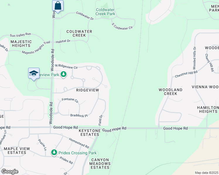 map of restaurants, bars, coffee shops, grocery stores, and more near W230N7442 East Stoneridge Court in Sussex