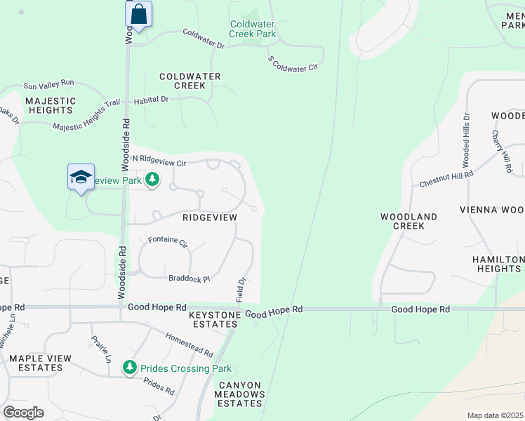 map of restaurants, bars, coffee shops, grocery stores, and more near W230N7442 East Stoneridge Court in Sussex