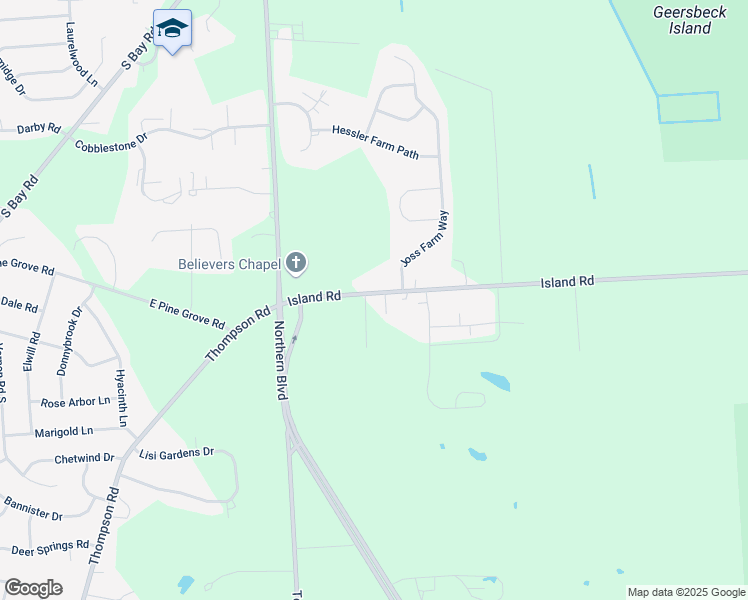 map of restaurants, bars, coffee shops, grocery stores, and more near 6272 Island Road in Cicero