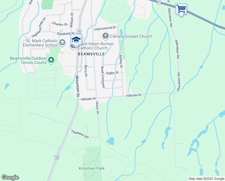 map of restaurants, bars, coffee shops, grocery stores, and more near 4016 Bush Crescent in Lincoln