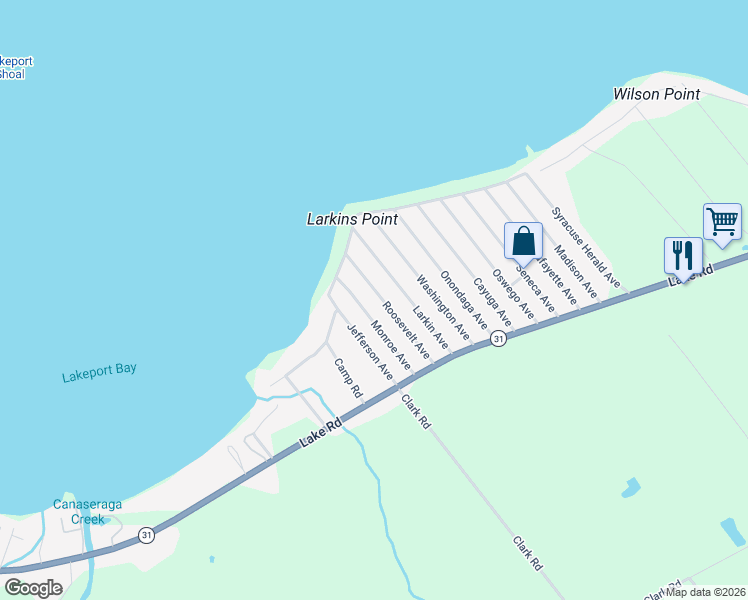 map of restaurants, bars, coffee shops, grocery stores, and more near 125 Roosevelt Ave in Canastota