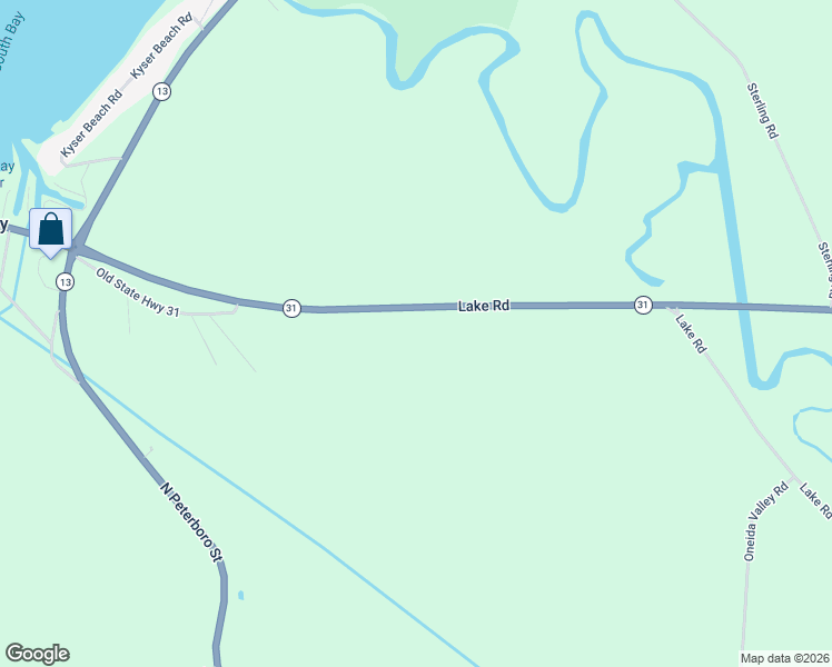map of restaurants, bars, coffee shops, grocery stores, and more near 4020 New York 31 in South Bay