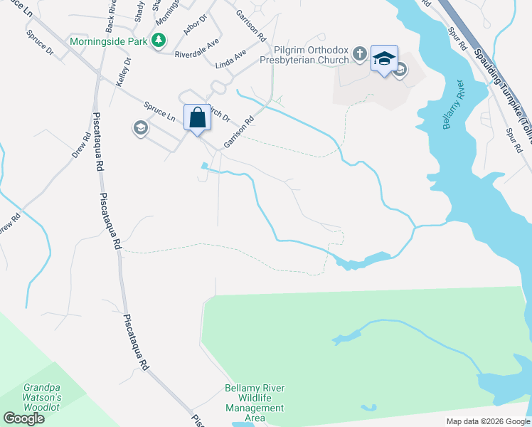 map of restaurants, bars, coffee shops, grocery stores, and more near 275 Spruce Lane Extension in Dover
