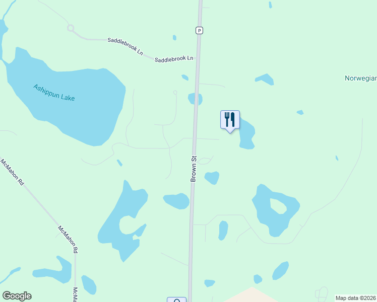 map of restaurants, bars, coffee shops, grocery stores, and more near W360N7391 Brown Street in Oconomowoc