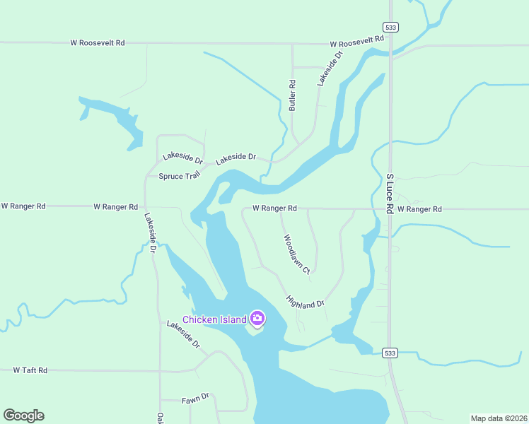 map of restaurants, bars, coffee shops, grocery stores, and more near 9959 Woodlawn Court in Perrinton