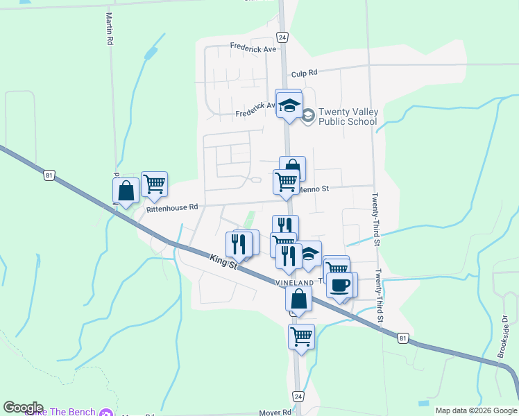 map of restaurants, bars, coffee shops, grocery stores, and more near 3430 Rittenhouse Road in Lincoln
