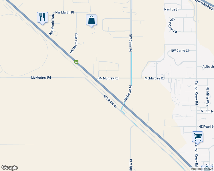 map of restaurants, bars, coffee shops, grocery stores, and more near 2290 Sunset Strip in Mountain Home