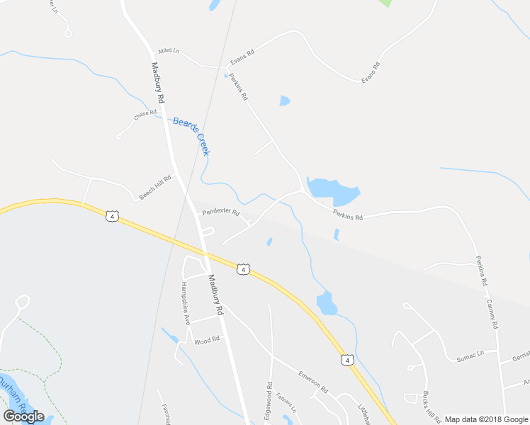 map of restaurants, bars, coffee shops, grocery stores, and more near 7 Pendexter Road in Madbury