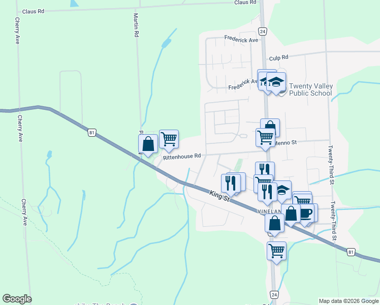 map of restaurants, bars, coffee shops, grocery stores, and more near 3523 Rittenhouse Road in Lincoln