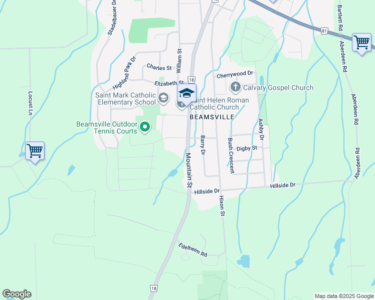 map of restaurants, bars, coffee shops, grocery stores, and more near 4056 Mountain Street in Lincoln