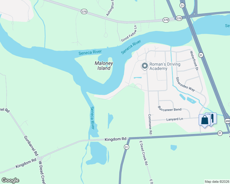 map of restaurants, bars, coffee shops, grocery stores, and more near 230 Commane Road West in Baldwinsville
