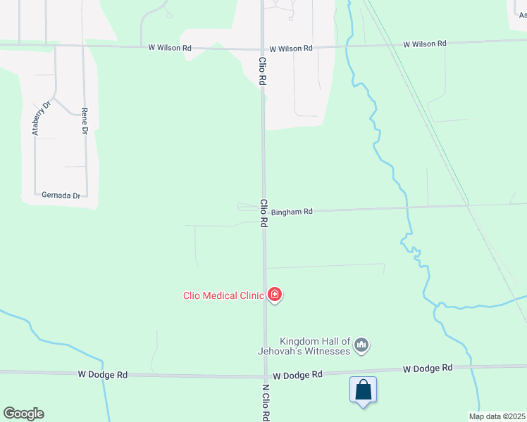 map of restaurants, bars, coffee shops, grocery stores, and more near 10271 Clio Road in Clio