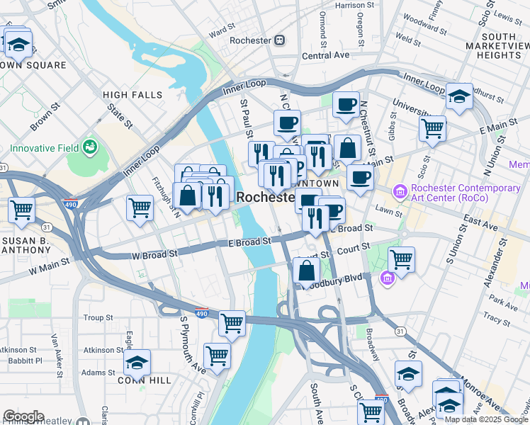 123 East Main Street, Rochester NY Walk Score