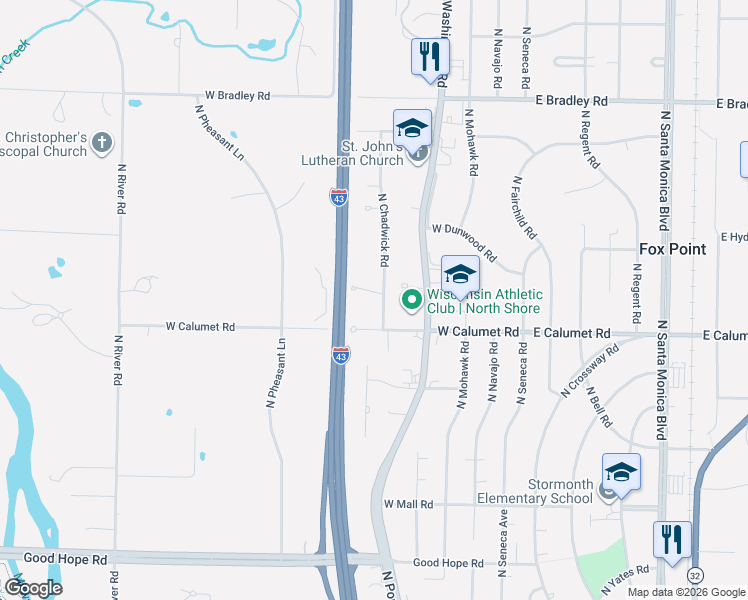map of restaurants, bars, coffee shops, grocery stores, and more near 538 West Fransee Lane in Glendale