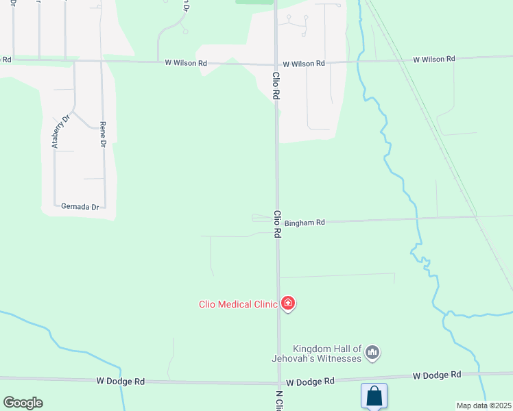 map of restaurants, bars, coffee shops, grocery stores, and more near 10271 Clio Road in Clio