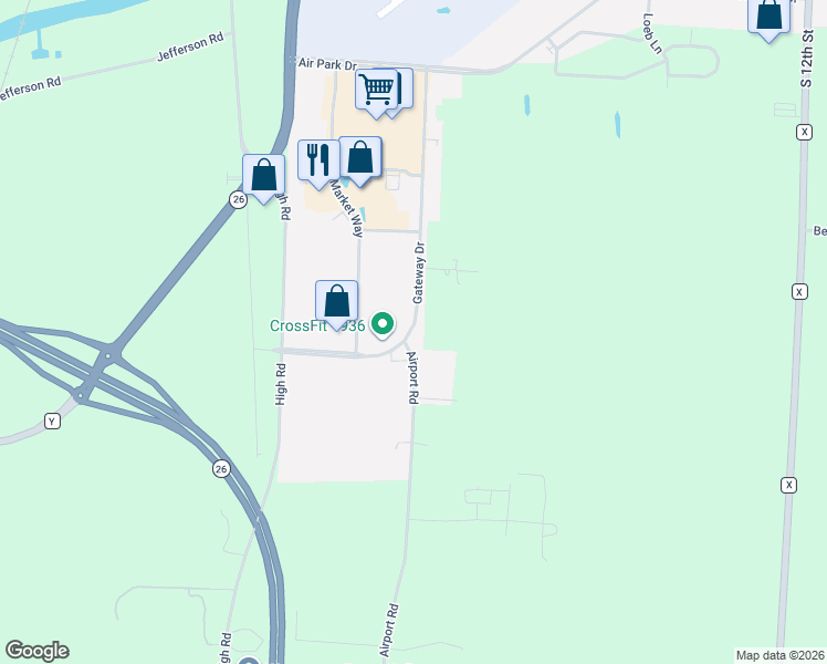 map of restaurants, bars, coffee shops, grocery stores, and more near 1936 Gateway Drive in Watertown