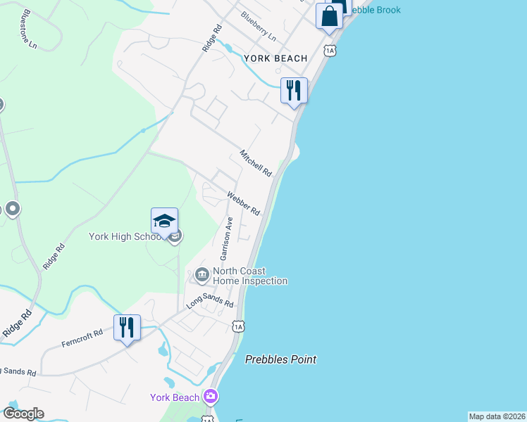 map of restaurants, bars, coffee shops, grocery stores, and more near 297 Long Beach Avenue in York