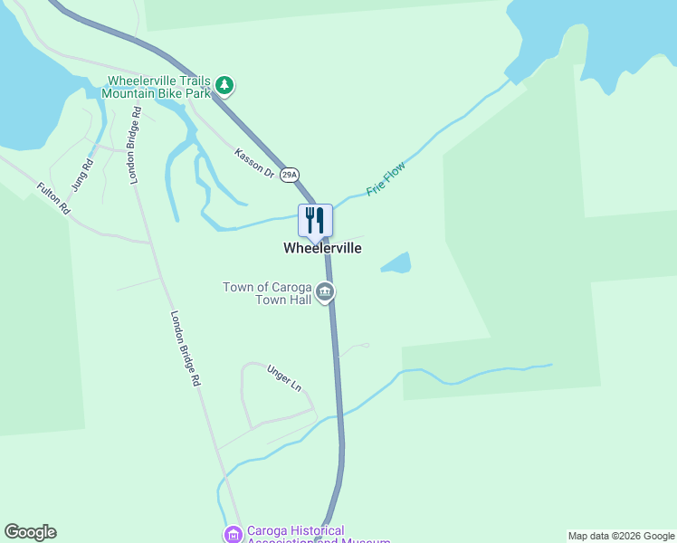 map of restaurants, bars, coffee shops, grocery stores, and more near 1819 New York 10 in Caroga Lake