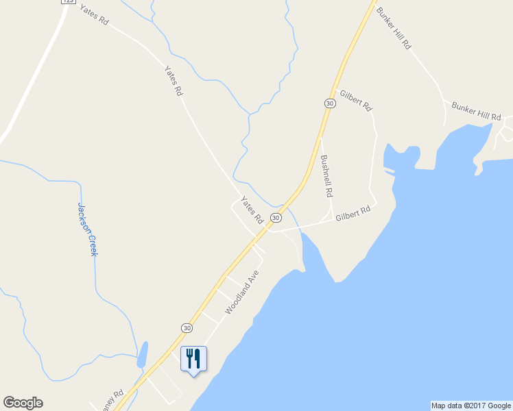 map of restaurants, bars, coffee shops, grocery stores, and more near 116 Yates Rd in Mayfield