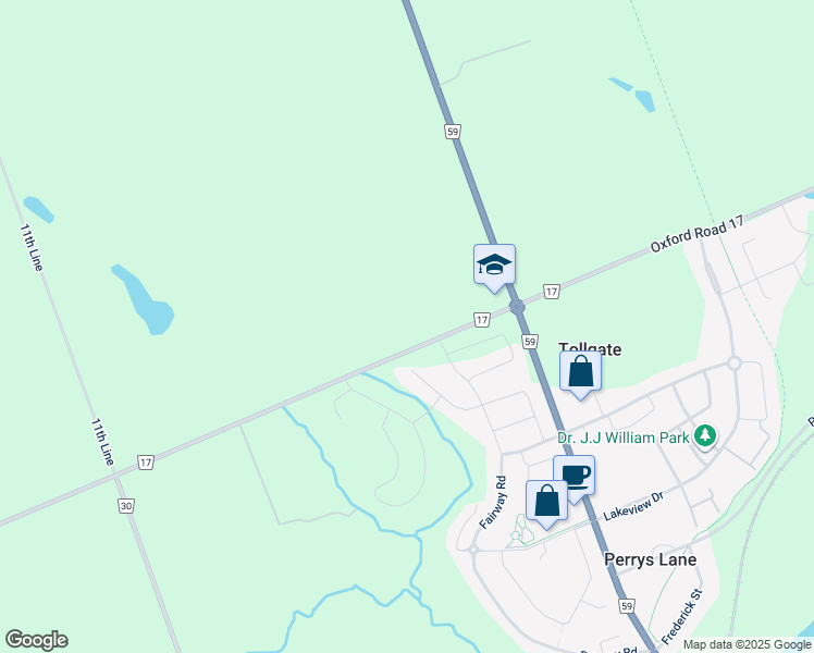 map of restaurants, bars, coffee shops, grocery stores, and more near 312 Ironsbridge Road in Woodstock