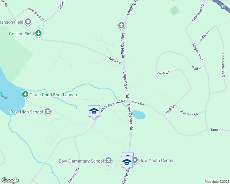 map of restaurants, bars, coffee shops, grocery stores, and more near 4 White Rock Hill Road in Bow