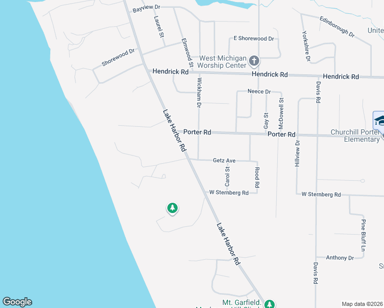 map of restaurants, bars, coffee shops, grocery stores, and more near 5324 Lake Harbor Road in Norton Shores