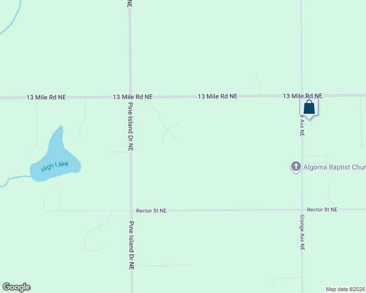 map of restaurants, bars, coffee shops, grocery stores, and more near 10614 Mieras Drive Northeast in Sparta