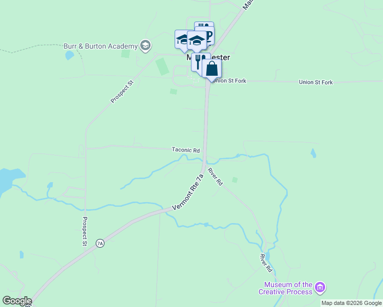 map of restaurants, bars, coffee shops, grocery stores, and more near 94 Taconic Road in Manchester