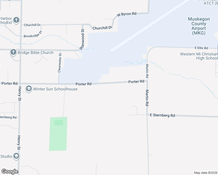 map of restaurants, bars, coffee shops, grocery stores, and more near 255 Porter Road in Norton Shores