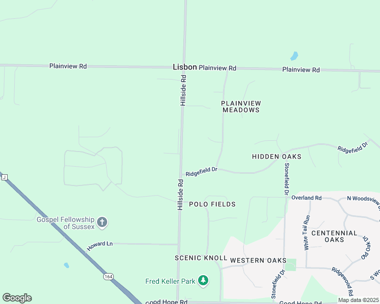 map of restaurants, bars, coffee shops, grocery stores, and more near W249N7708 Hillside Road in Sussex
