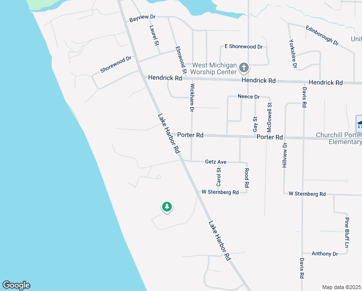 map of restaurants, bars, coffee shops, grocery stores, and more near 5272 Lake Harbor Road in Norton Shores