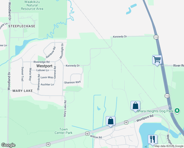 map of restaurants, bars, coffee shops, grocery stores, and more near 5536 Shannon Way in Waunakee