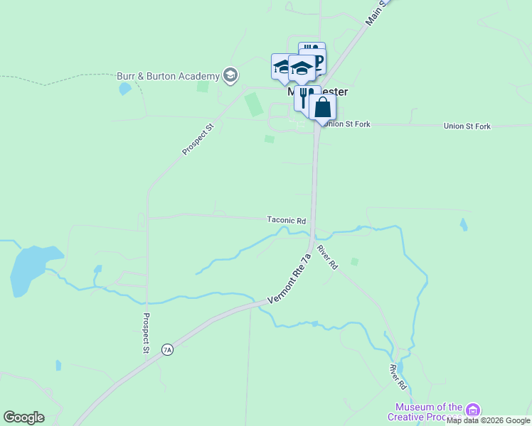 map of restaurants, bars, coffee shops, grocery stores, and more near 144 Taconic Road in Manchester