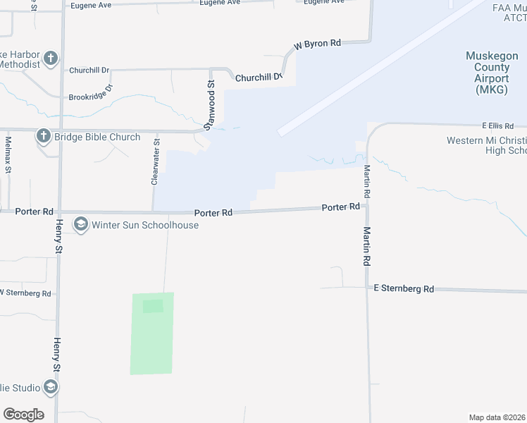 map of restaurants, bars, coffee shops, grocery stores, and more near 255 Porter Road in Norton Shores